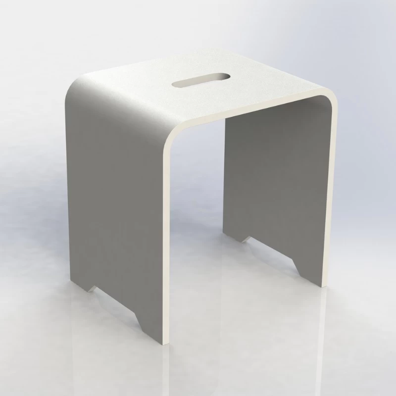 Κάθισμα μπάνιου solid επιφάνειας Sirene Design Avonite DES3831-301 Λευκό Ματ