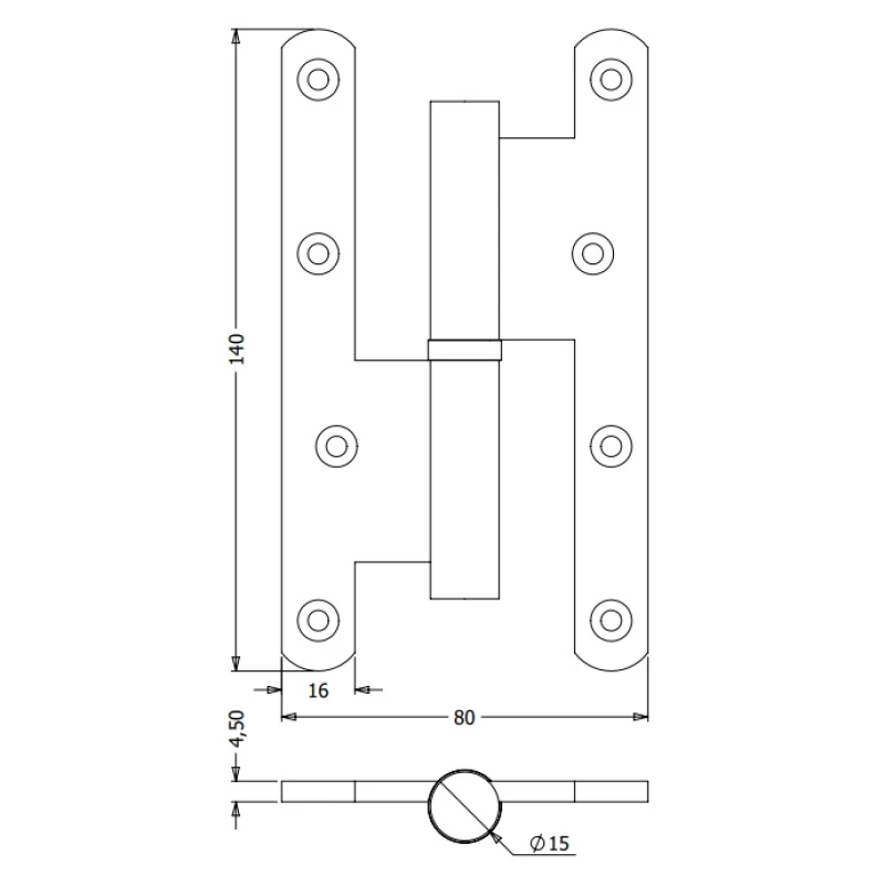 Γαλλικό Ορειχάλκινο (14cm) Βαρέως Τύπου Metalor 0102 Νίκελ Ματ