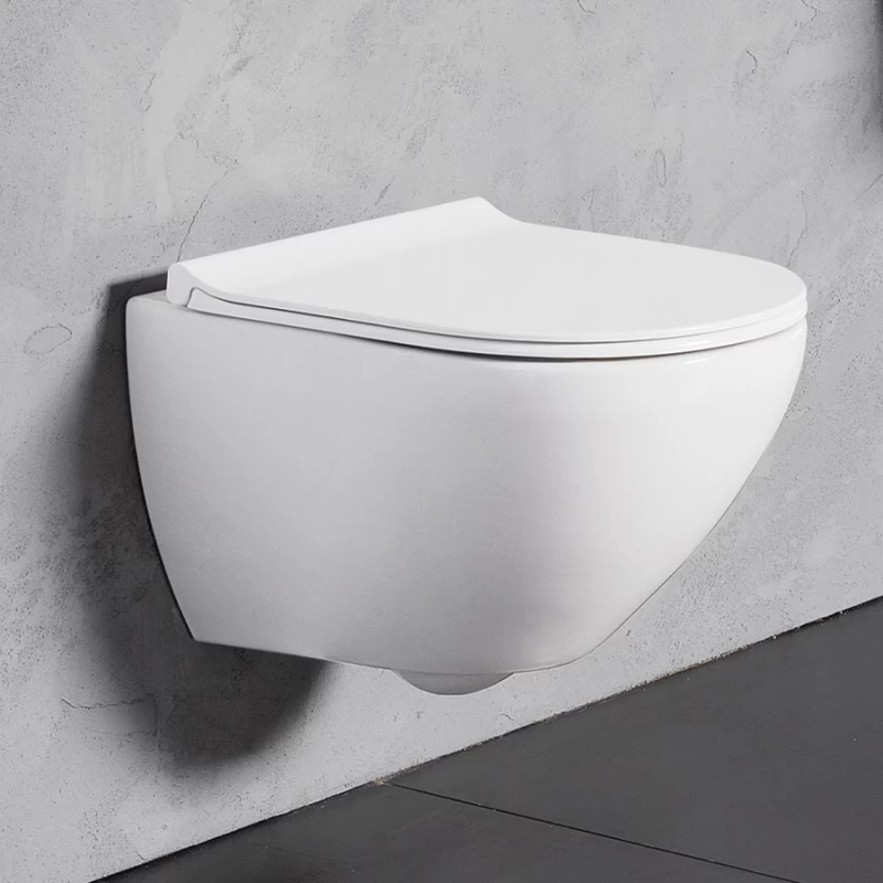 Λεκάνη κρεμαστή Bianco Ceramica Remo Rimless RM11500SC Λευκό (56cm)