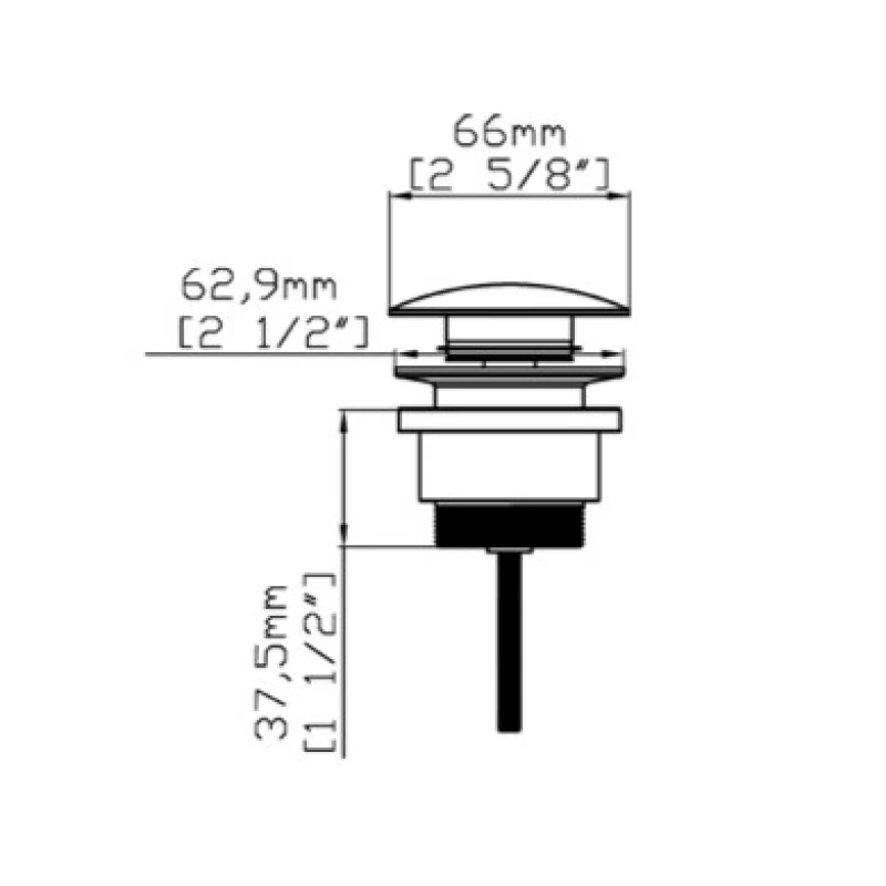 Βαλβίδα Νιπτήρα Κλικ Κλακ Karag D148 Gun Metal