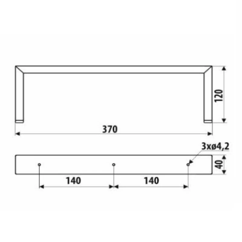 Πόδια Επίπλων Roline σειρά 0207-120 Μαύρο Ματ (Ύψος 12cm)